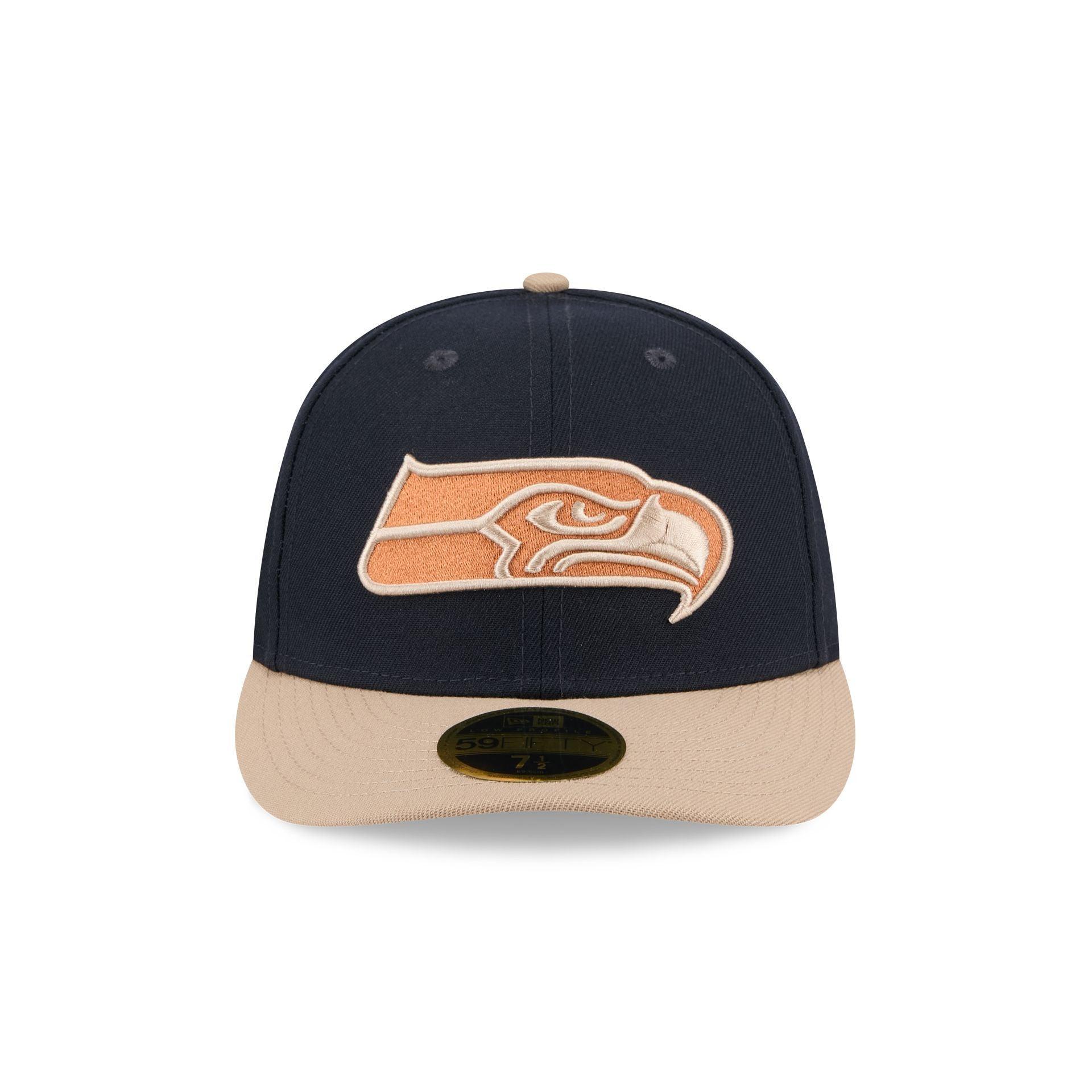 Seattle Seahawks Blue Ivory Low Profile 59FIFTY Fitted Hat Male Product Image