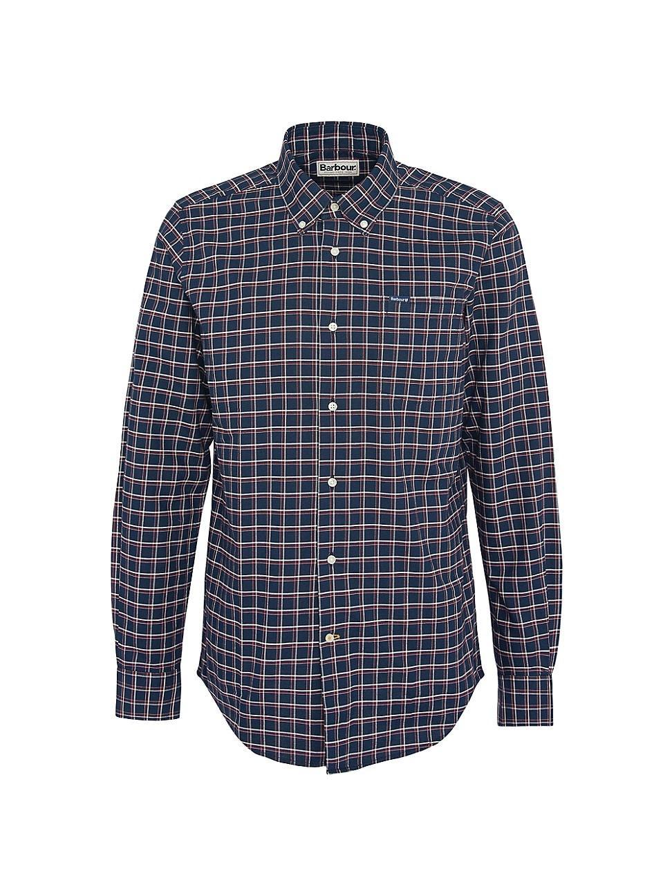 Mens Harthope Tattersall Check Cotton Button-Down Shirt Product Image