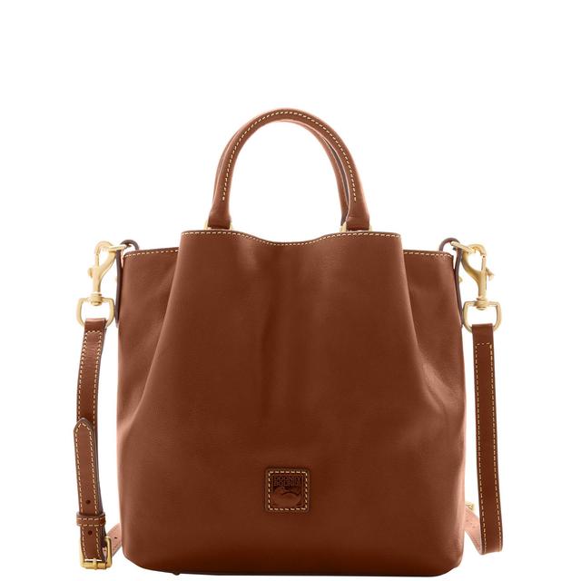 Dooney & Bourke Womens Florentine Small Leather Barlow Bag in Chestnut Product Image