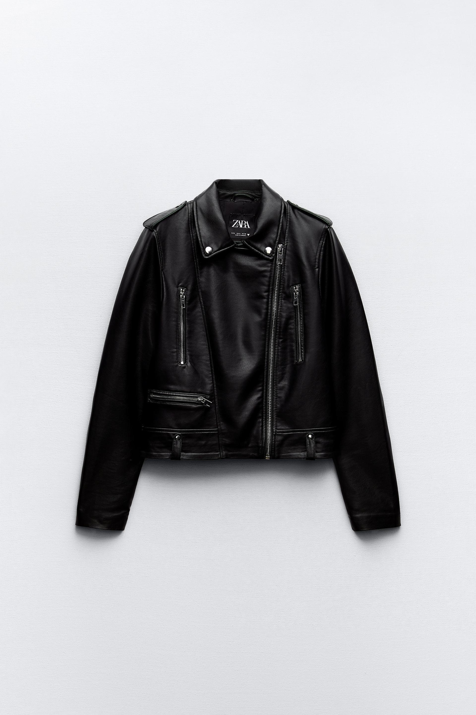 FAUX LEATHER BIKER JACKET Product Image