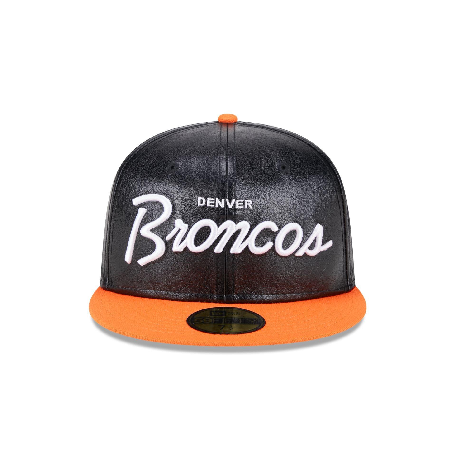 Denver Broncos Faux Leather Crown 59FIFTY Fitted Hat Male Product Image