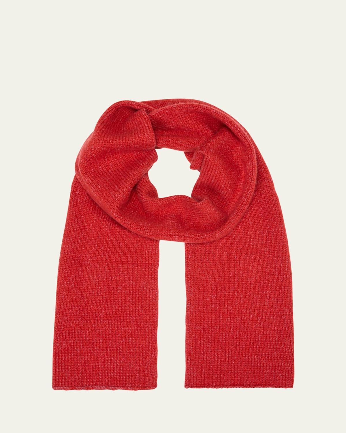 Mens Cashmere Plaited Skinny Scarf Product Image