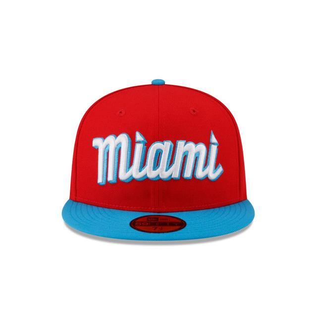 Miami Marlins Team 59FIFTY Fitted Hat Male Product Image