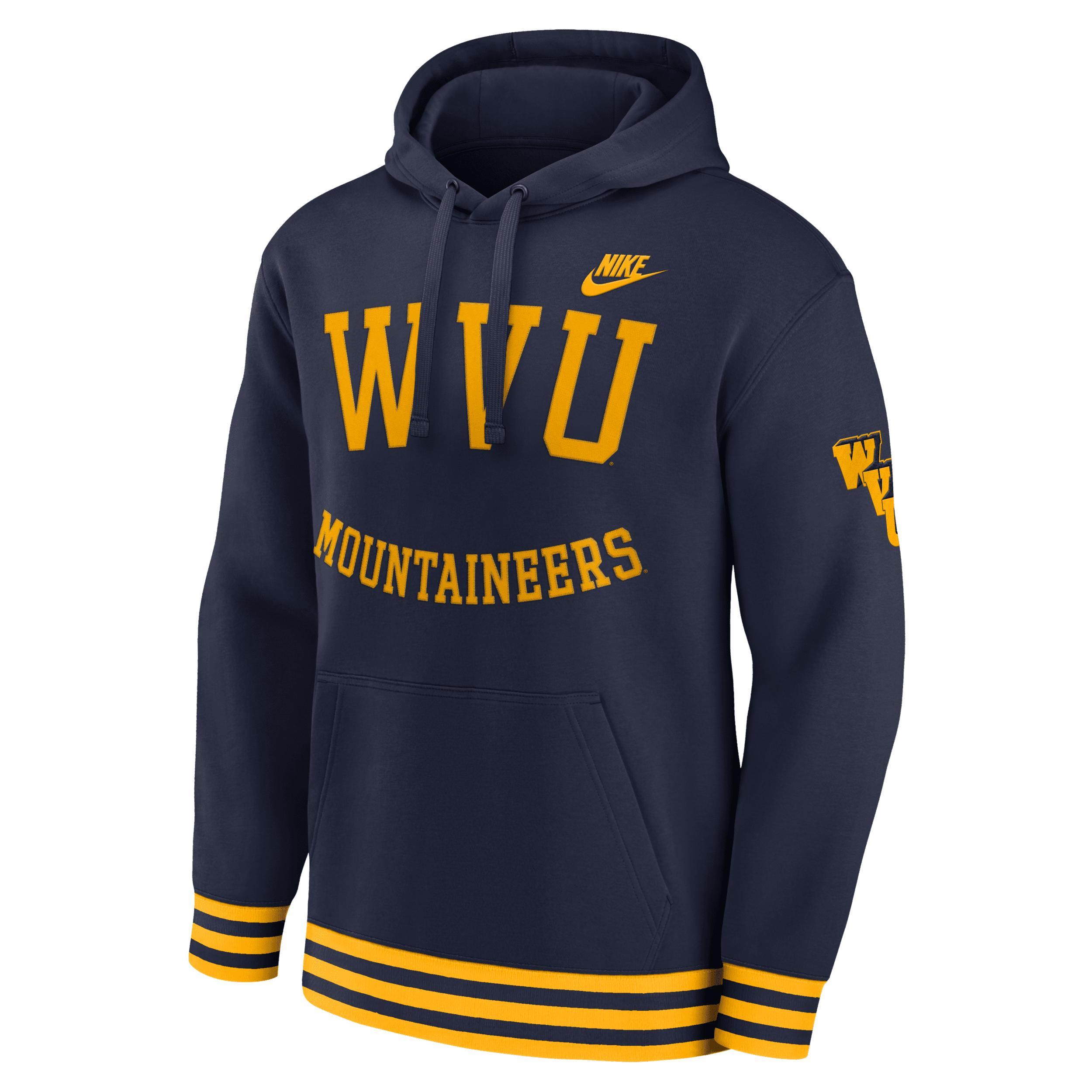 West Virginia Mountaineers Legacy Retro Men’s Nike College Pullover Hoodie Product Image