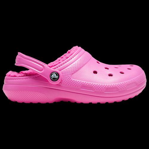 Crocs Womens Classic Glitter Lined Clogs - Shoes Pink/Pink Product Image