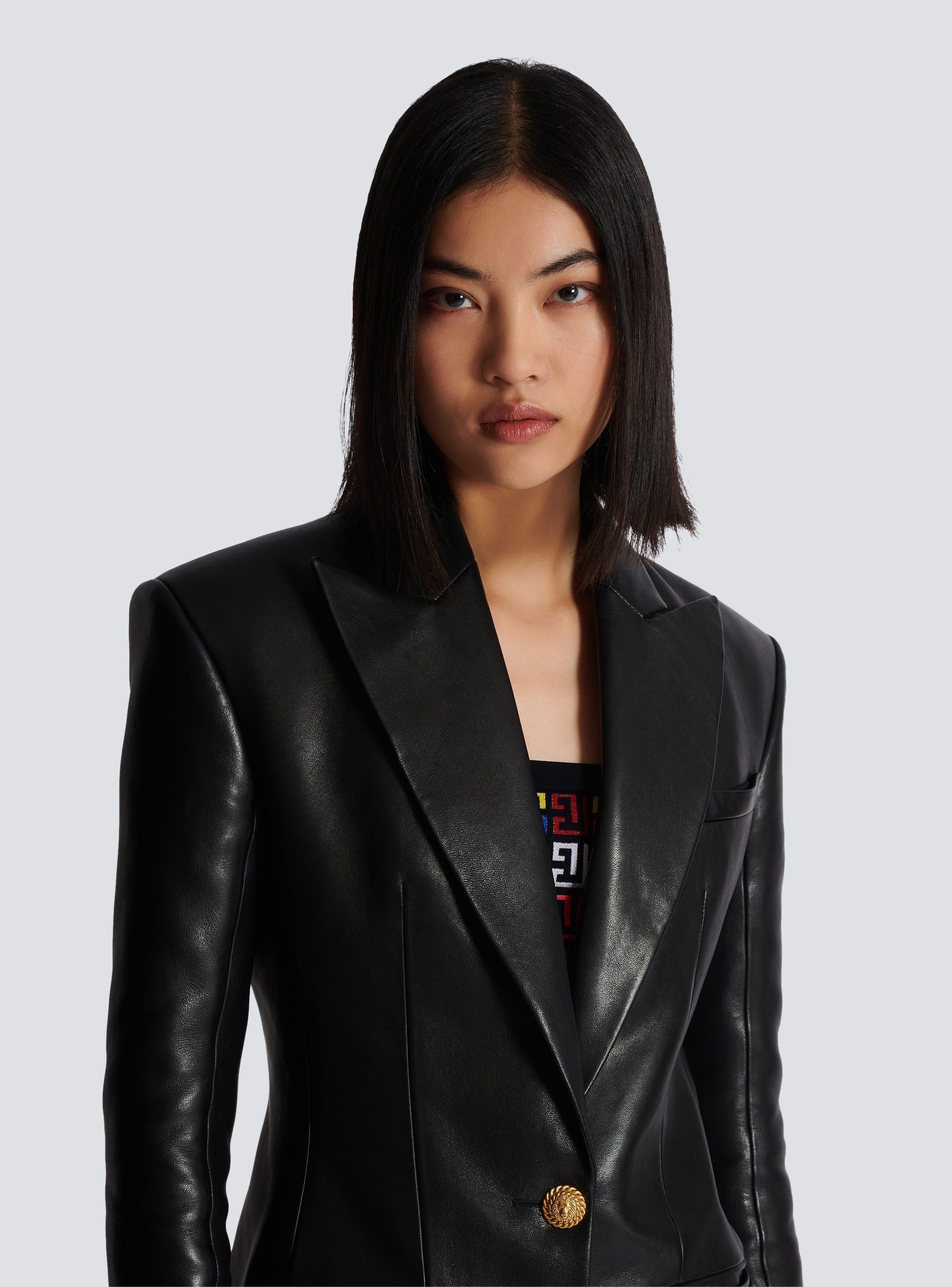 2-button leather jacket Product Image