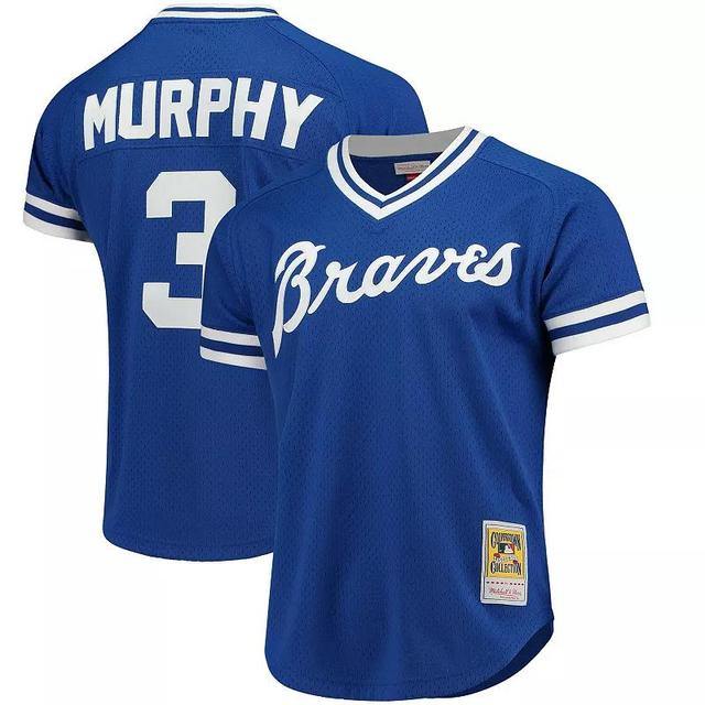 Mens Mitchell & Ness Dale Murphy Royal Atlanta Braves Cooperstown Mesh Batting Practice Jersey Product Image