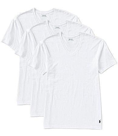 Classic Fit Cotton Wicking V-Neck T-Shirt 3-Pack Product Image