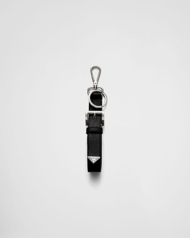 Saffiano leather key ring Product Image