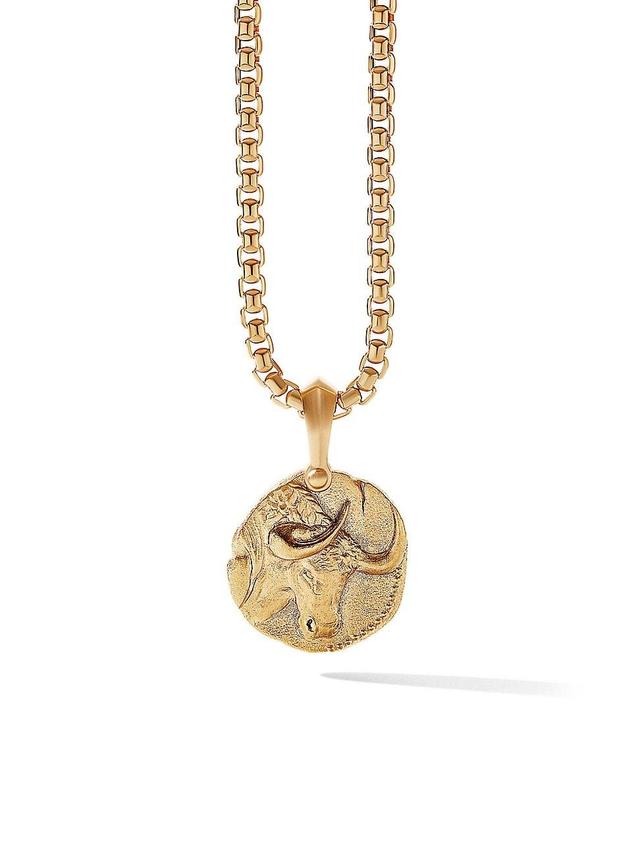 Mens Taurus Amulet in 18K Yellow Gold Product Image