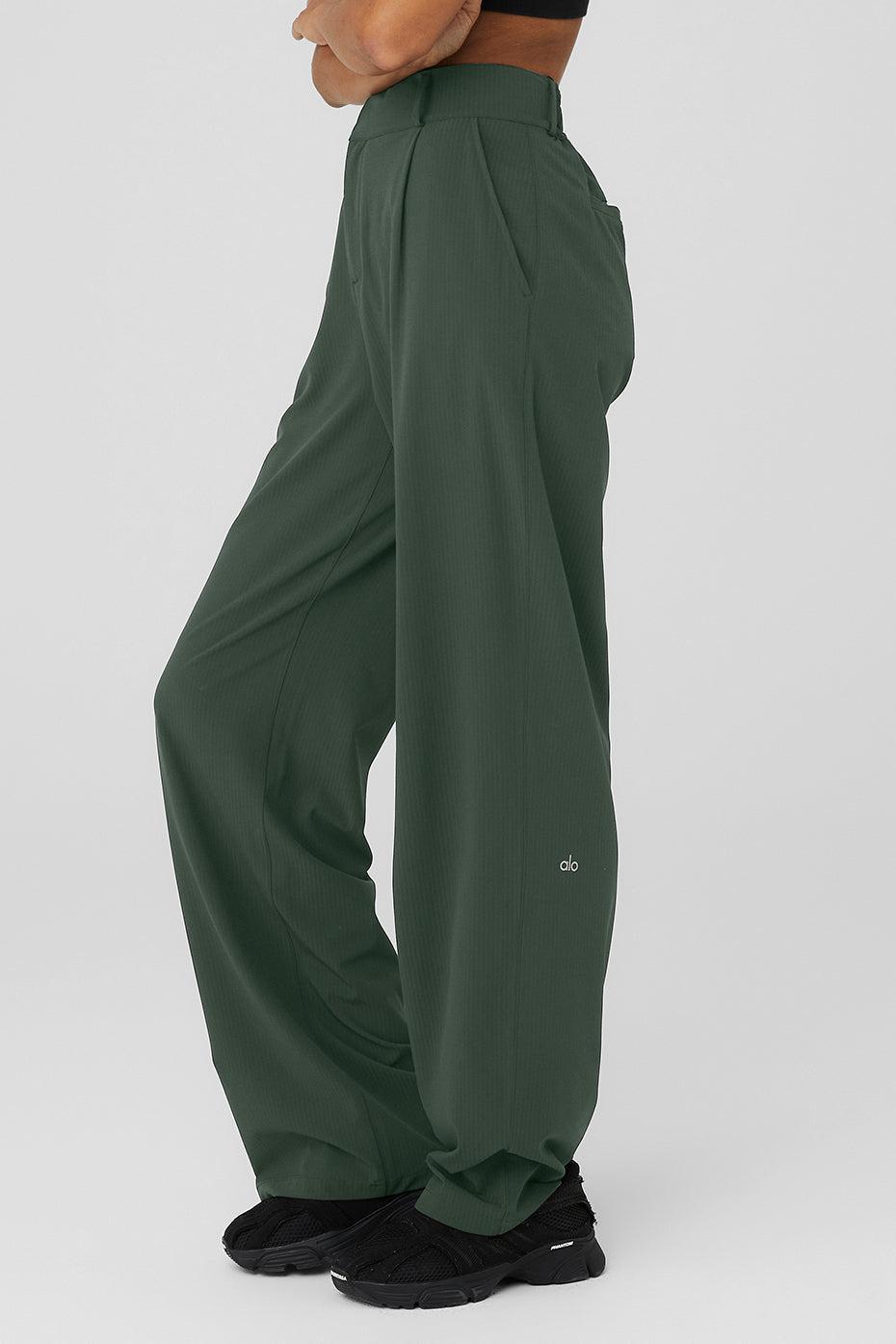 Alo Yoga | High-Waist Dreamscape Trouser Green, Size: XS Product Image