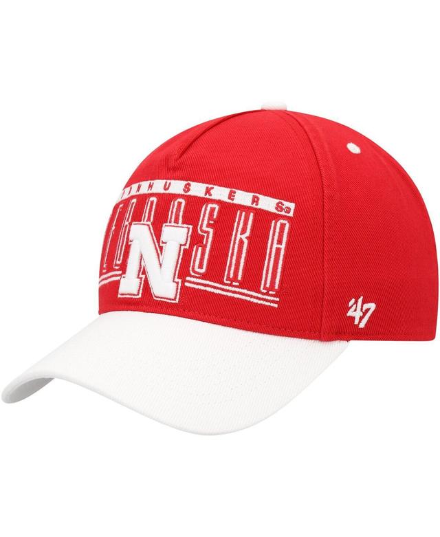 47 Brand Mens Scarlet Nebraska Huskers Double Header Hitch Adjustable Hat Product Image