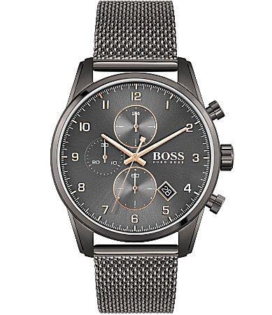 Hugo Boss Skyliner Grey Mesh Bracelet Watch Product Image