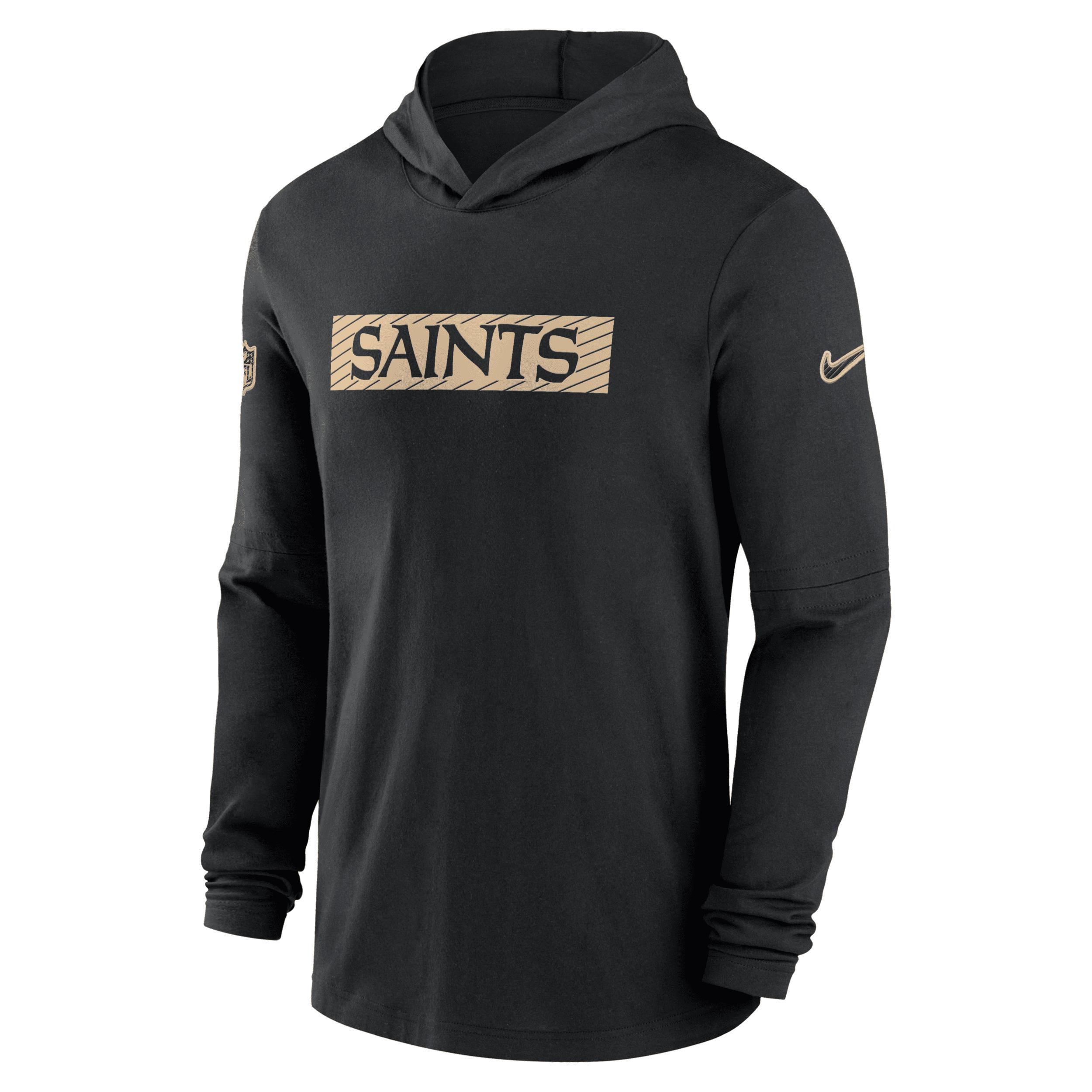 New Orleans Saints Sideline Nike Men's Dri-FIT NFL Long-Sleeve Hooded Top Product Image