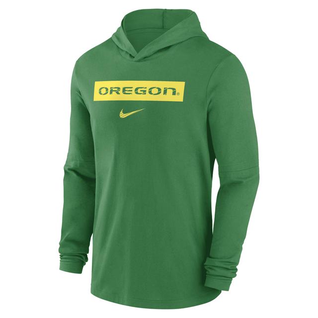 Oregon Ducks Sideline Nike Men's Dri-FIT College Long-Sleeve Hooded Top Product Image