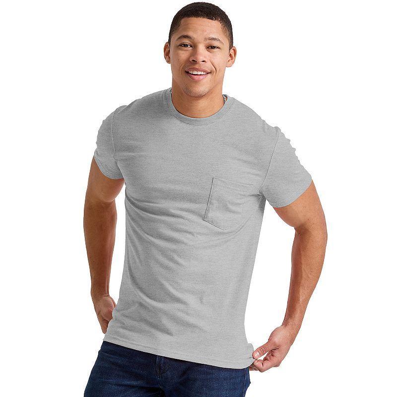 Mens Hanes Originals Tri-Blend Jersey Pocket Tee Dark Green Product Image