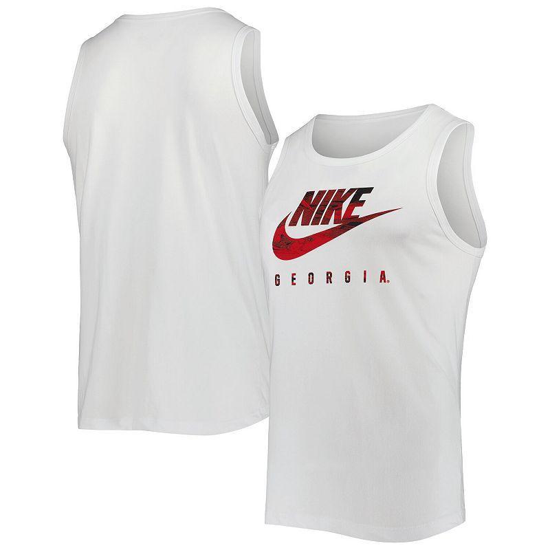 Mens Nike White Georgia Bulldogs Spring Break Futura Performance Tank Top Product Image