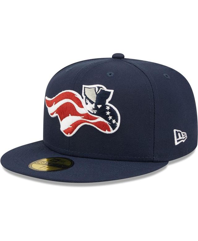 Mens New Era Navy Somerset Patriots Home Authentic Collection 59FIFTY Fitted Hat Product Image