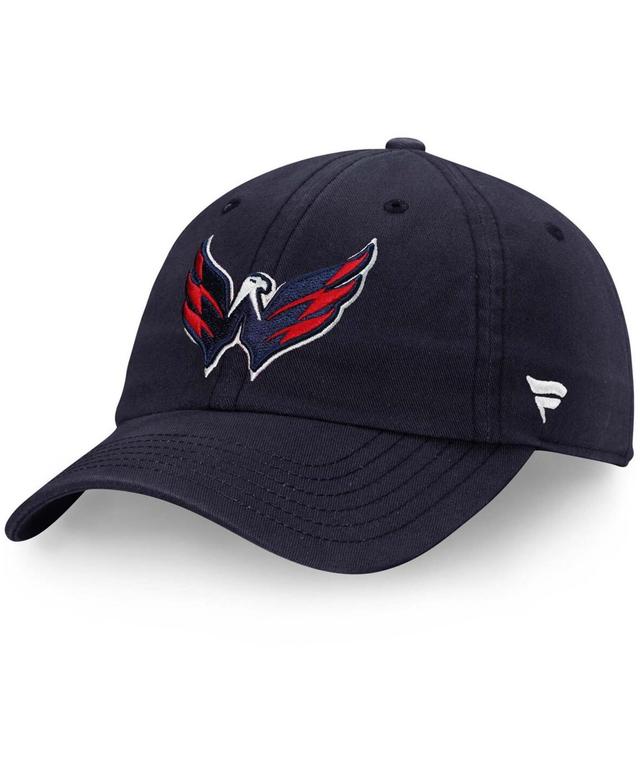 Mens Navy Washington Capitals Core Primary Logo Adjustable Hat Product Image