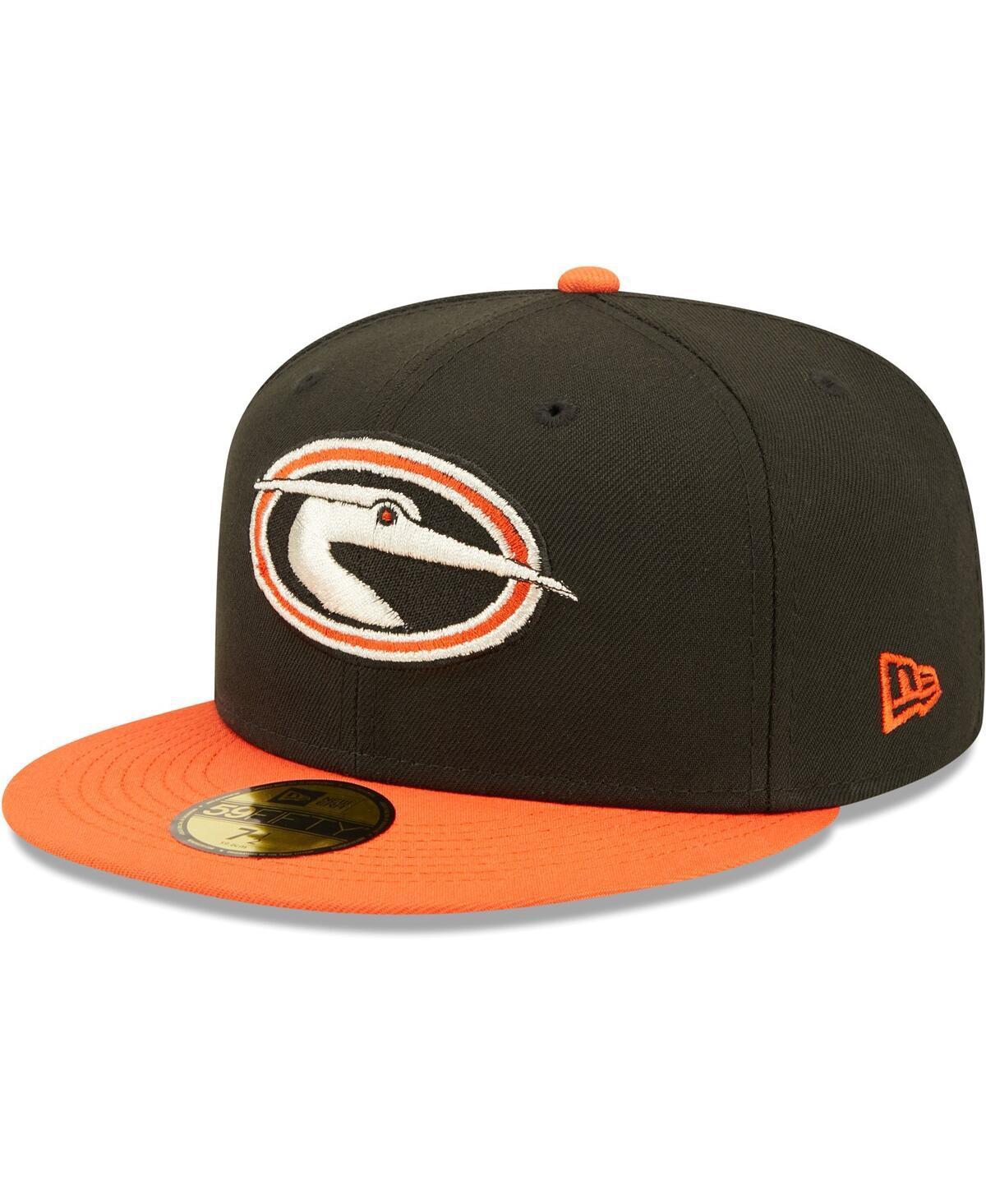 Mens New Era Black Delmarva Shorebirds Authentic Collection Team Alternate 59FIFTY Fitted Hat Product Image