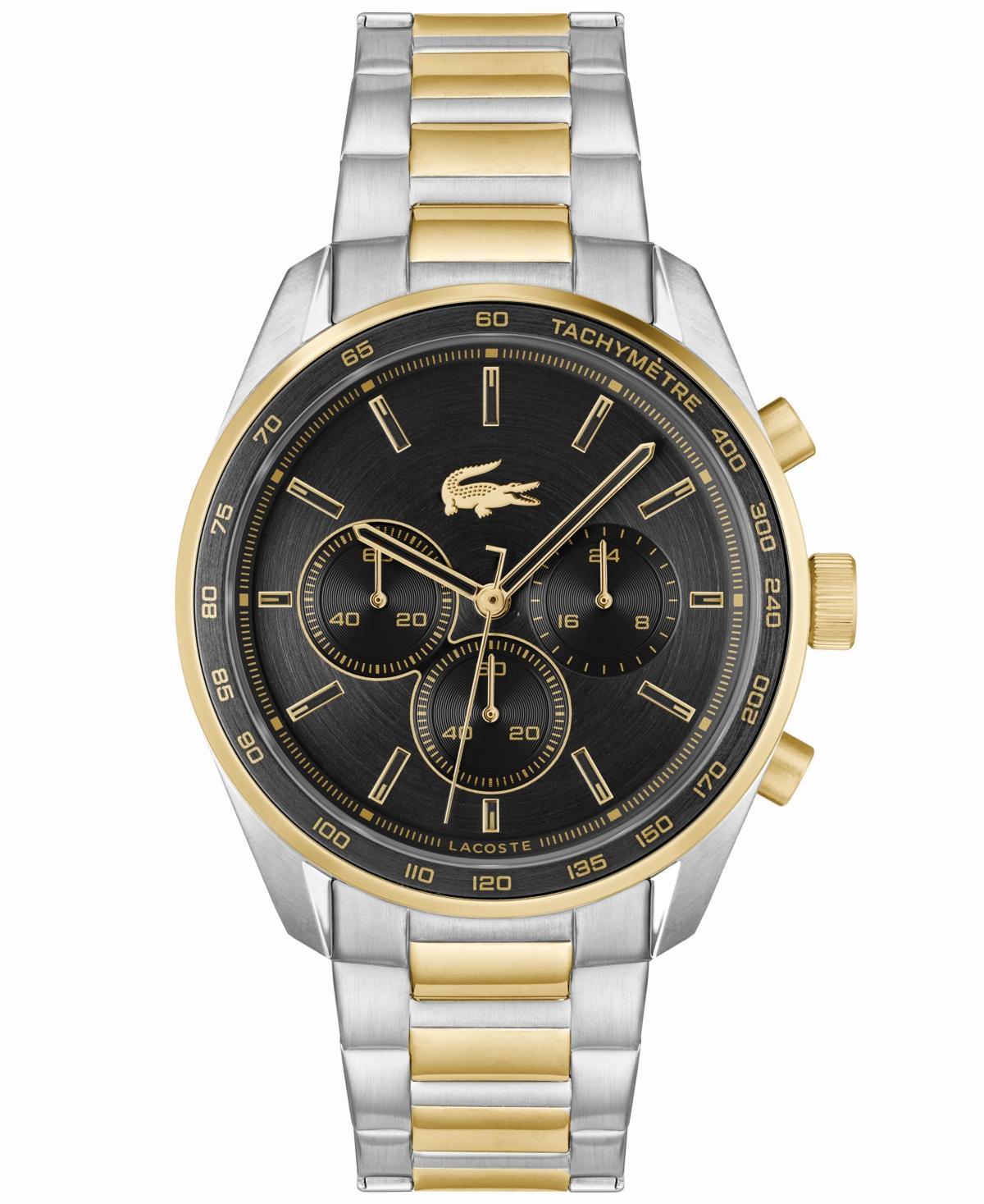 Lacoste Mens 42mm Vancouver Chronograph Two Tone Stainless Steel Bracelet Watch Product Image