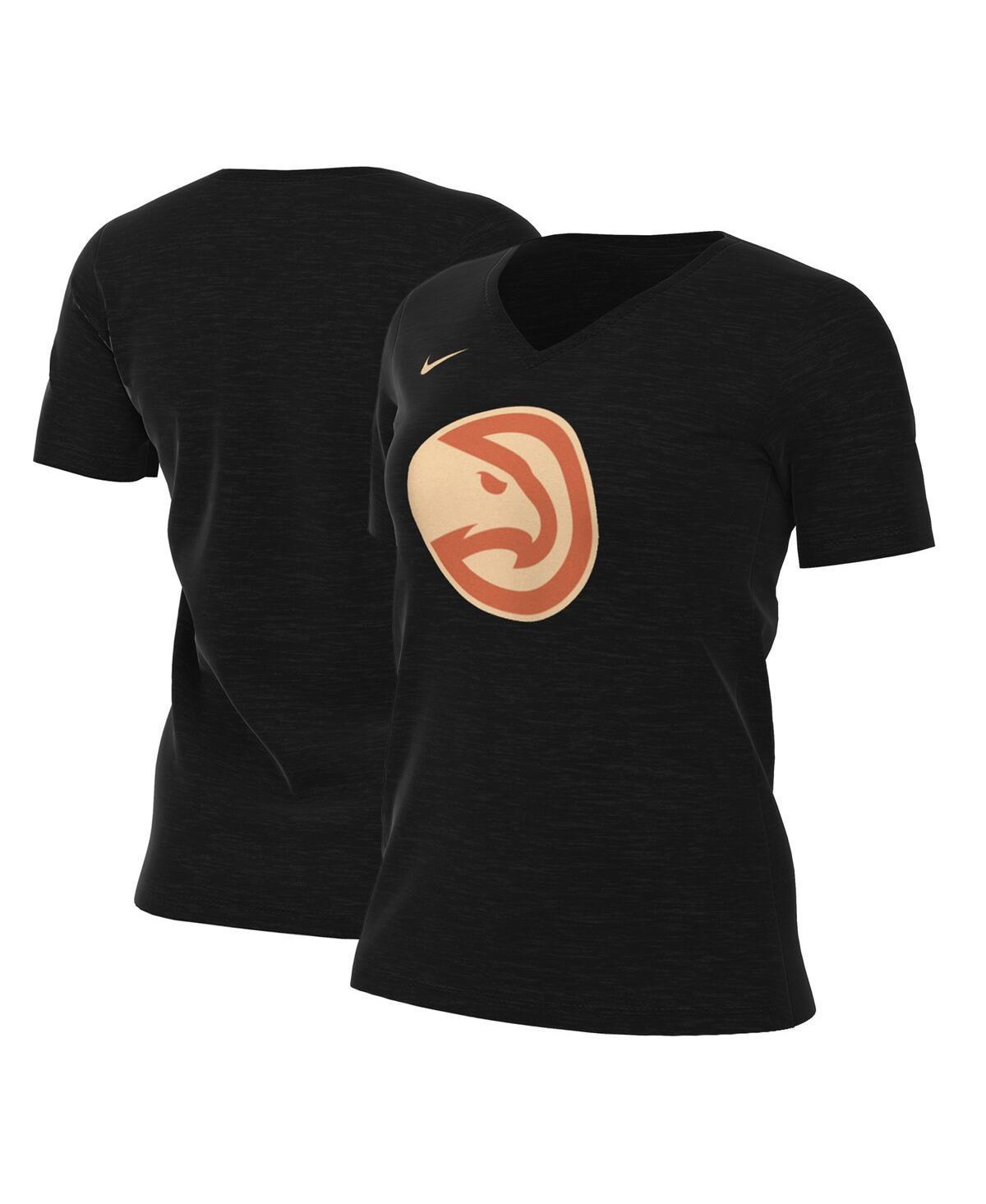 Womens Nike Black Atlanta Hawks 2022/23 City Edition Essential V-Neck T-shirt Product Image