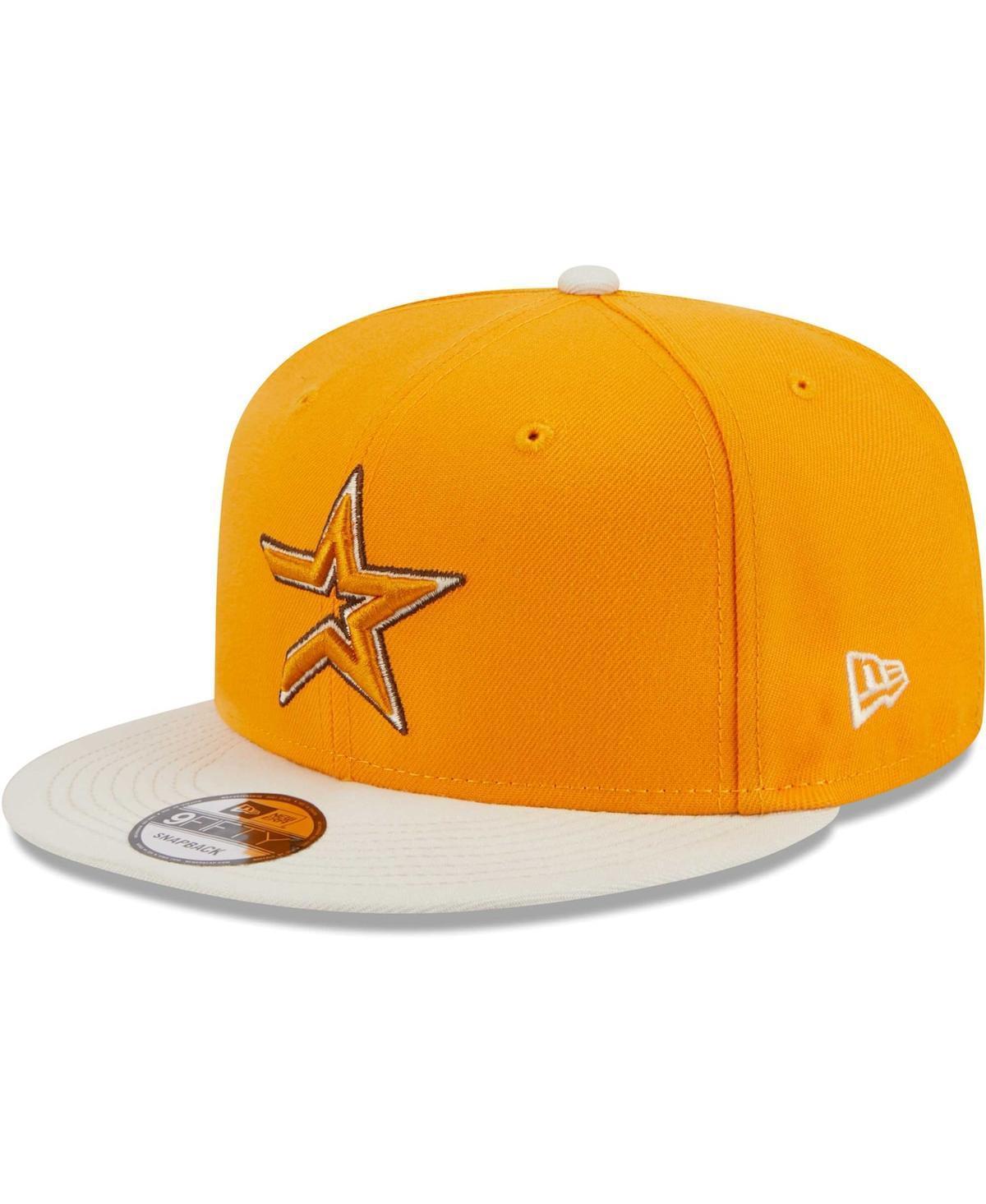 Mens New Era Gold Houston Astros Tiramisu 9FIFTY Snapback Hat Product Image