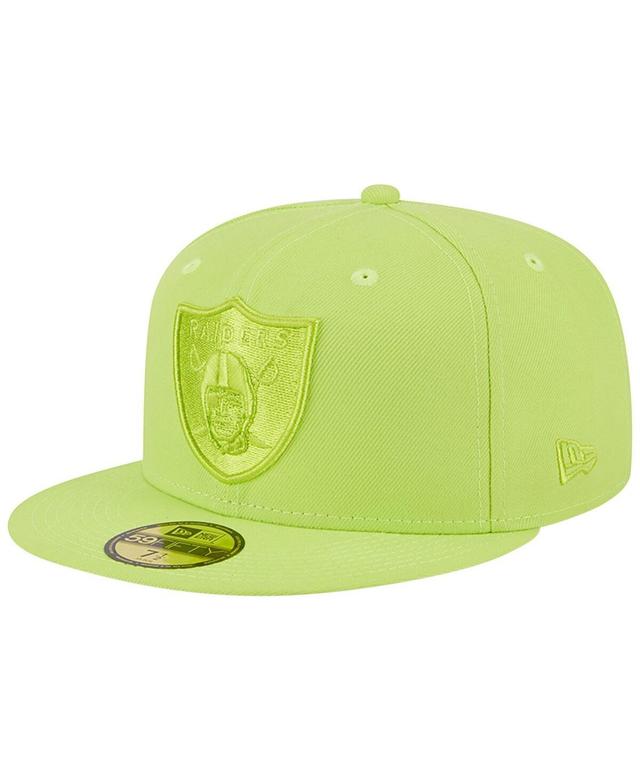 Mens New Era Neon Green Las Vegas Raiders Color Pack Brights 59FIFTY Fitted Hat Product Image