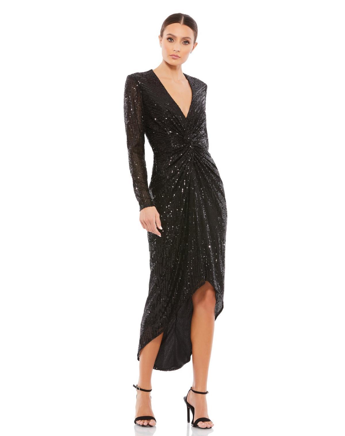 Womens Ieena Sequin Knotted Midi Dress Product Image