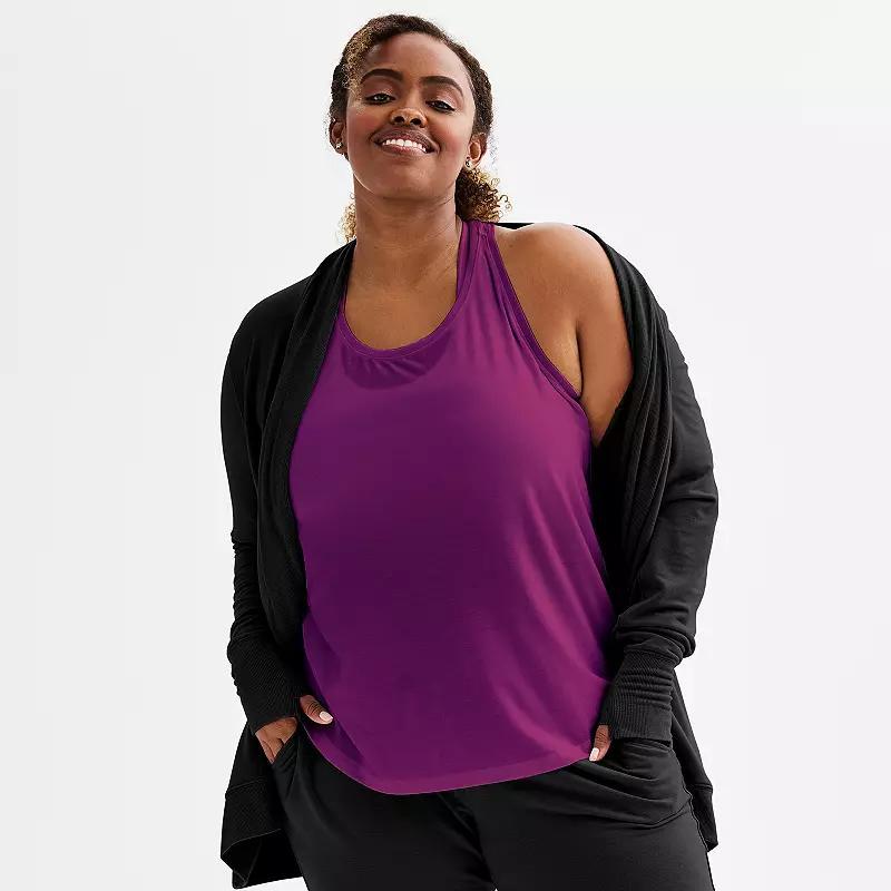 Plus Size Tek Gear Racerback Tank Top, Womens Product Image