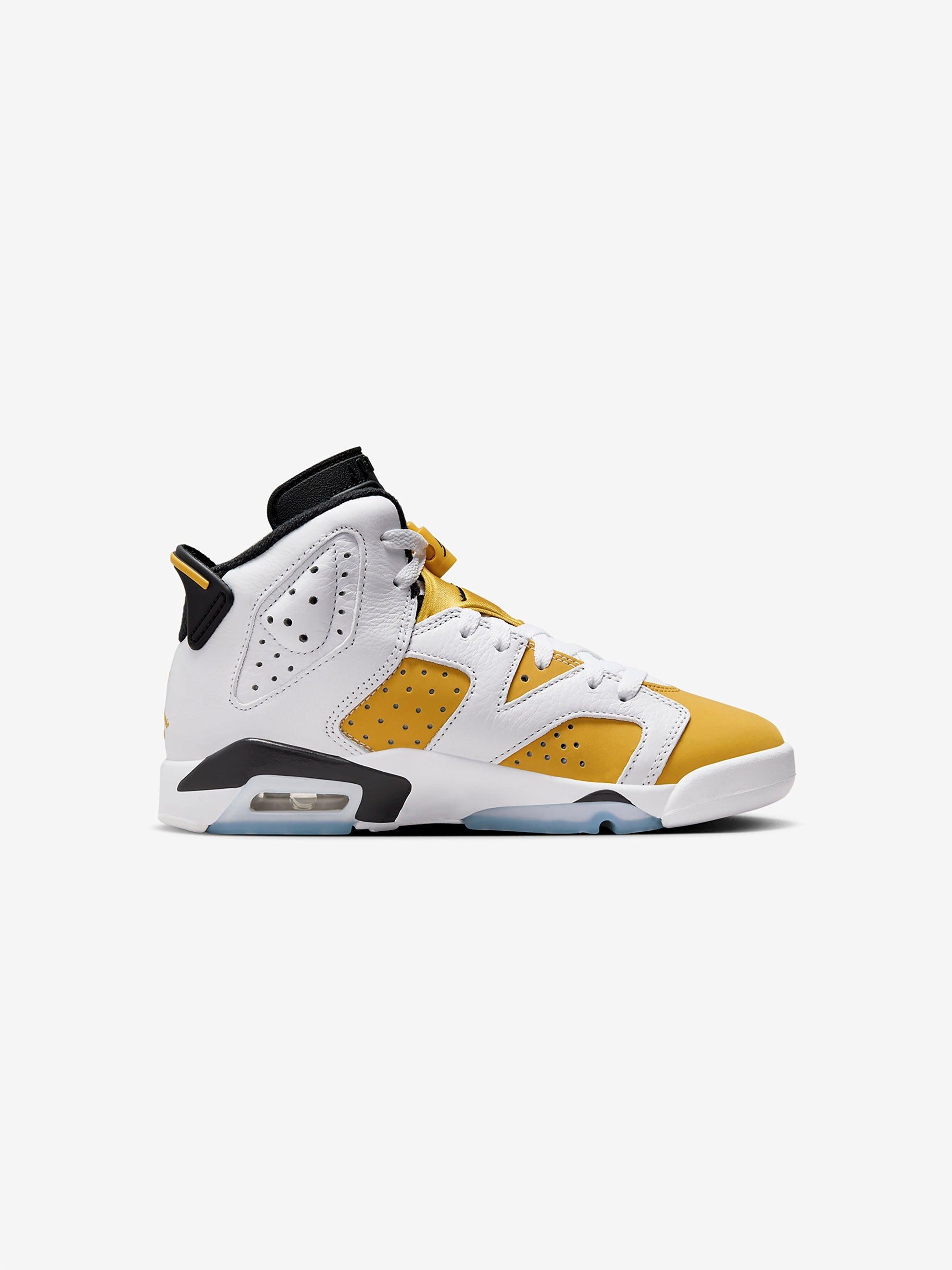 GS Air Jordan 6 Retro (White/Yellow Ochre/Black) Product Image