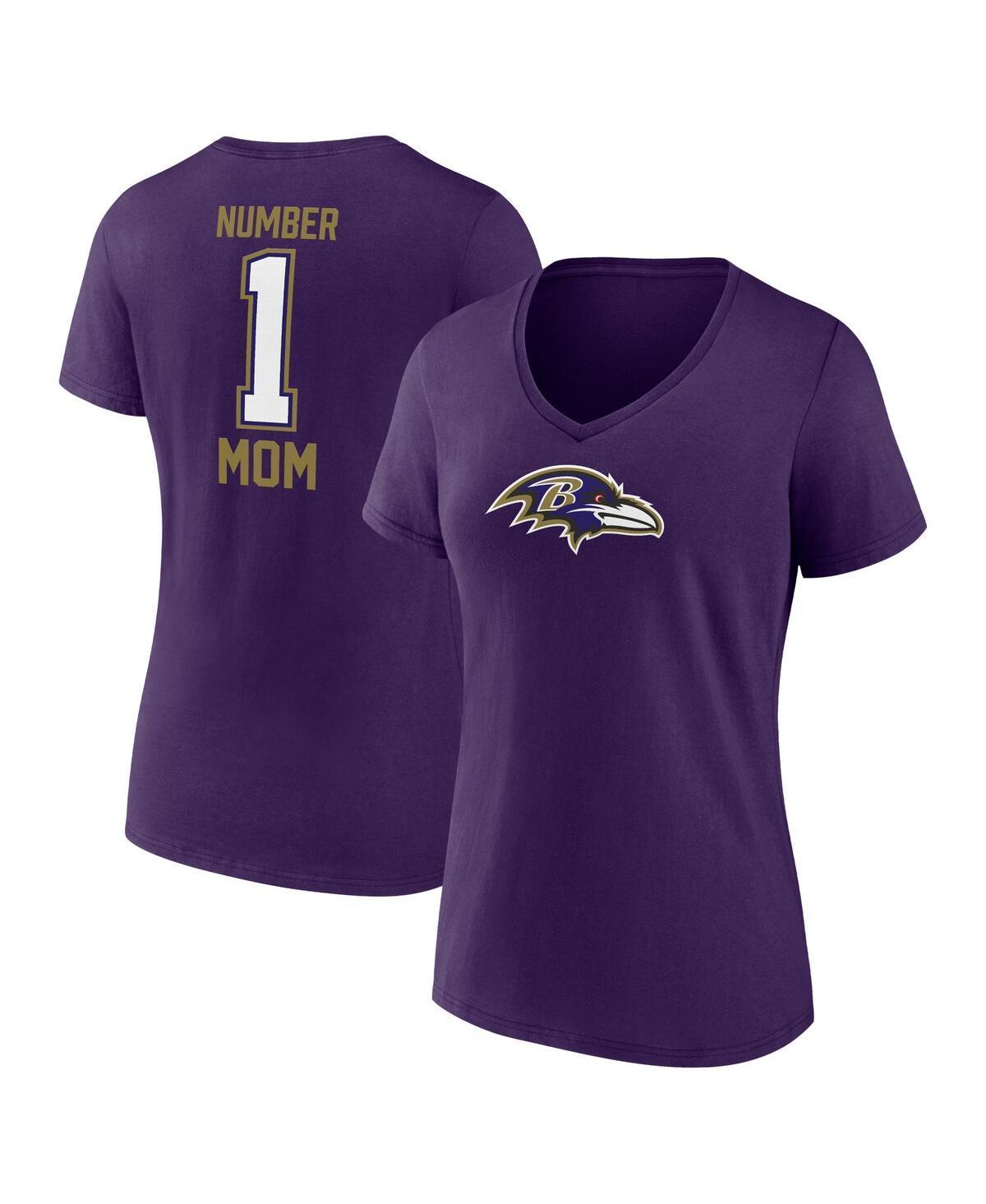 Fanatics Womens Branded Purple Baltimore Ravens Mothers Day V-Neck T-Shirt Product Image