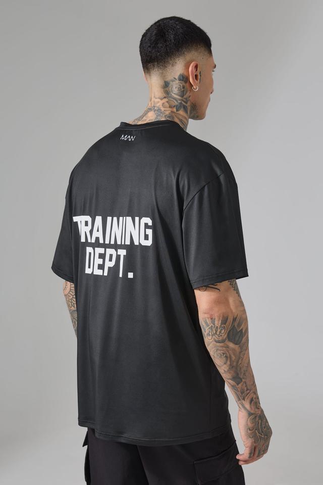 Tall Man Active Training Dept Performance Oversized T-Shirt | boohooMAN USA Product Image