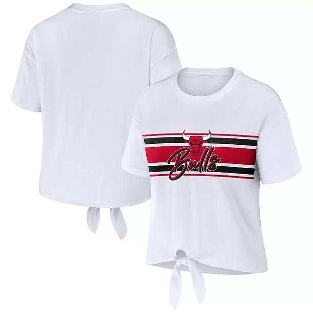 Womens WEAR by Erin Andrews Chicago Bulls Tie-Front T-Shirt Product Image