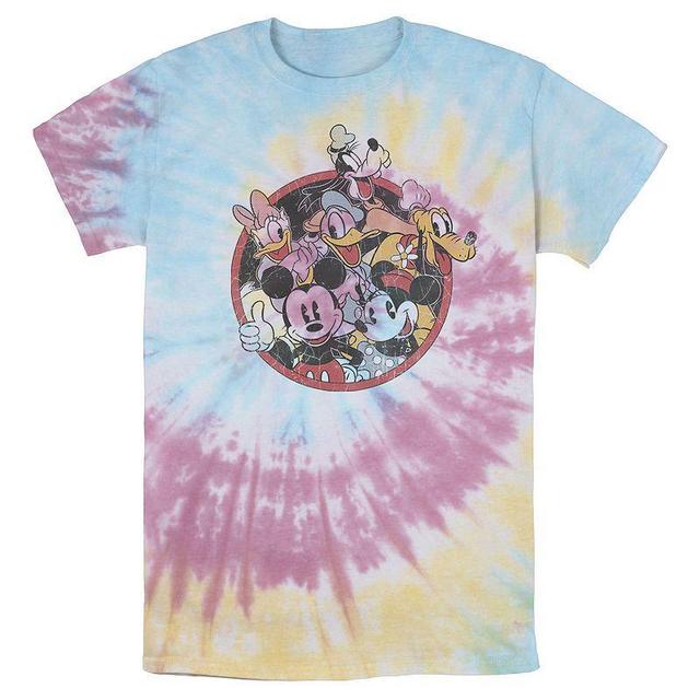 Mens Disney Mickey And Friends Classic Group Shot Wash Tee Multicolor Product Image