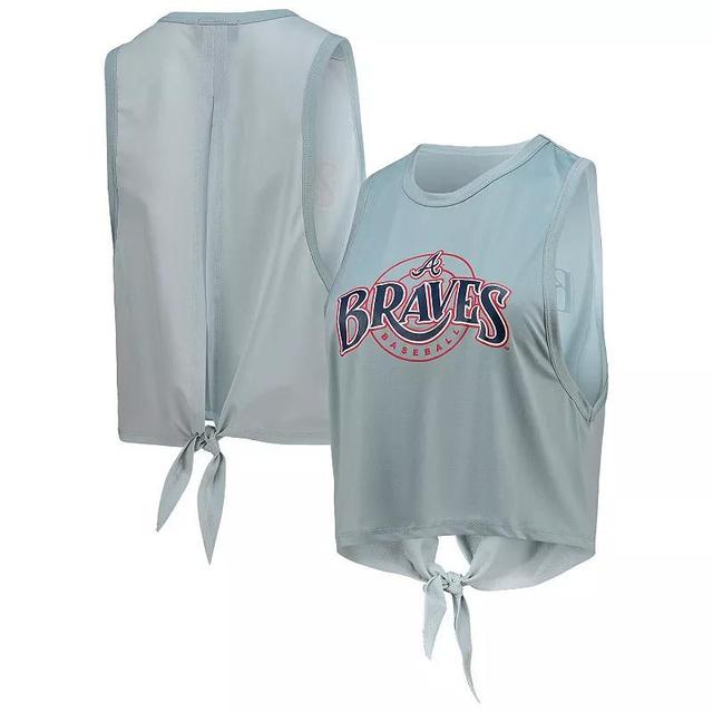 Womens The Wild Collective Light Blue Atlanta Braves Open Back Twist-Tie Tank Top Product Image