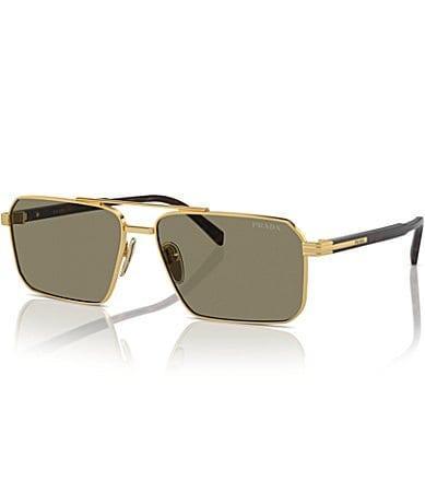 Prada Iconic Plaque Rectangle Mens Sunglasses, Pr A57S Product Image