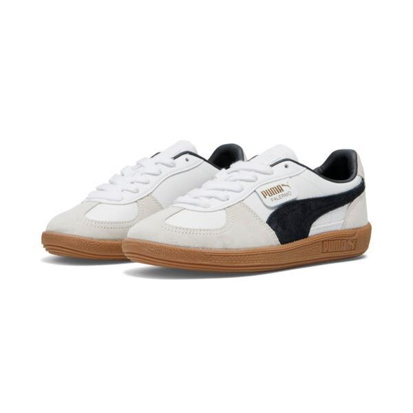 PUMA Palermo Leather Women's Sneakers in White/Vapor Grey/Gum Product Image