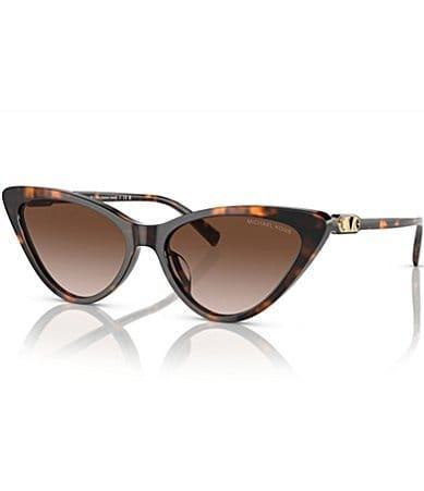 Michael Kors Womens Dark Tortoise Harbour Island 56mm Cat Eye Sunglasses Product Image