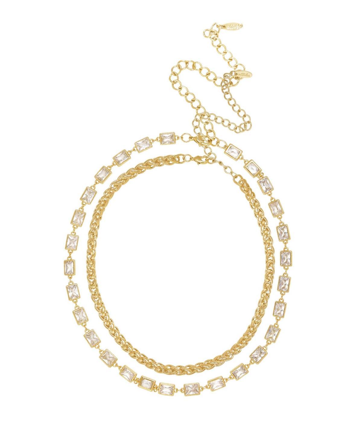 Ettika Set of 2 Crystal & Chain Link Necklaces Product Image