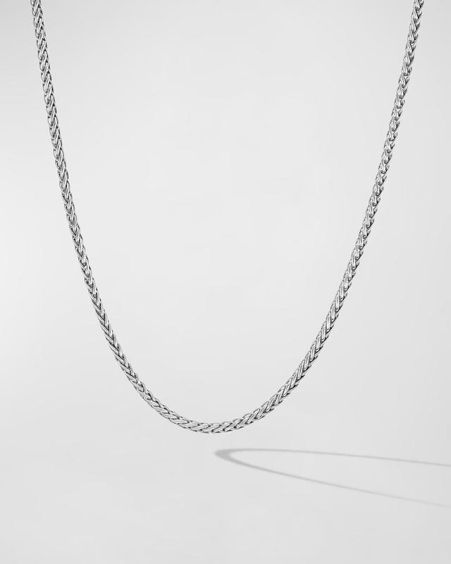 2.5mm Mens Wheat Chain Necklace in Silver Product Image