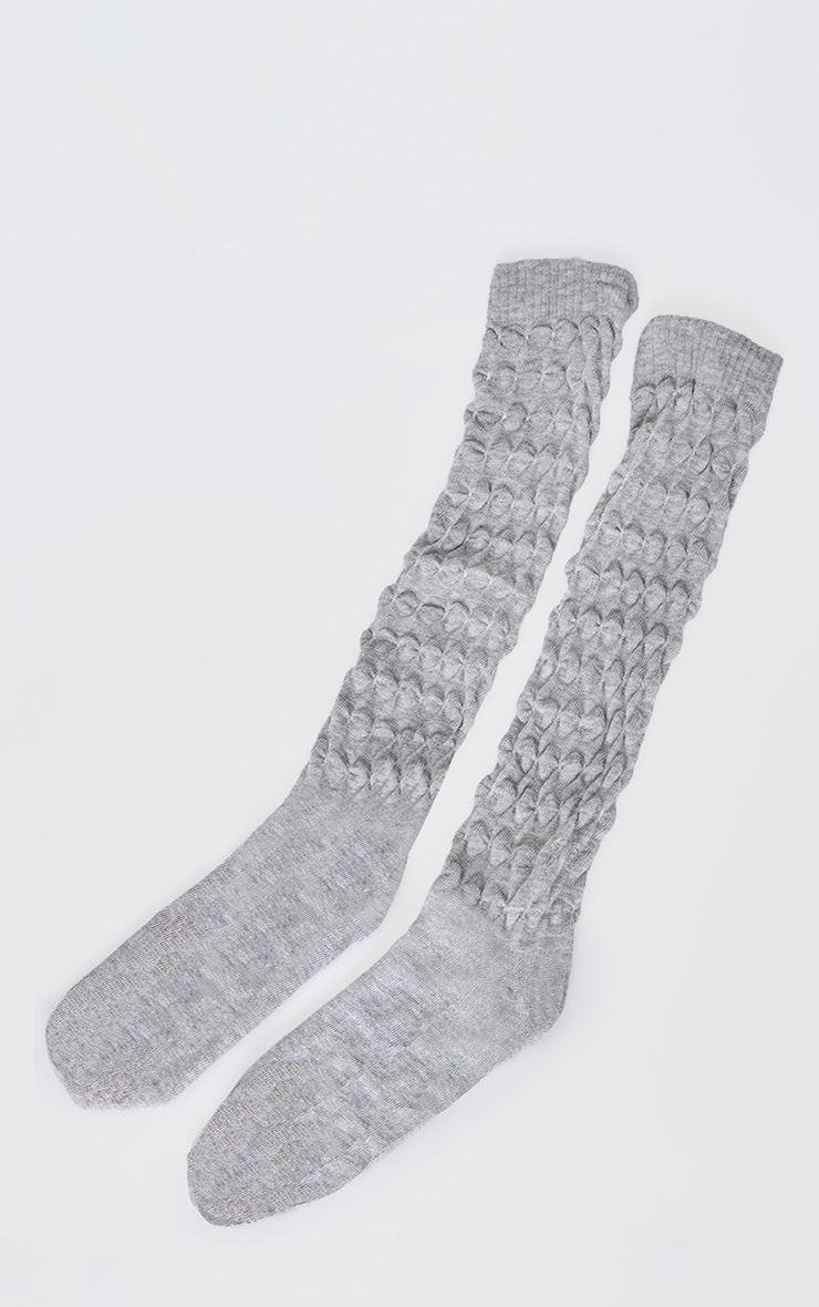 Grey Slouchy Knitted Socks Product Image