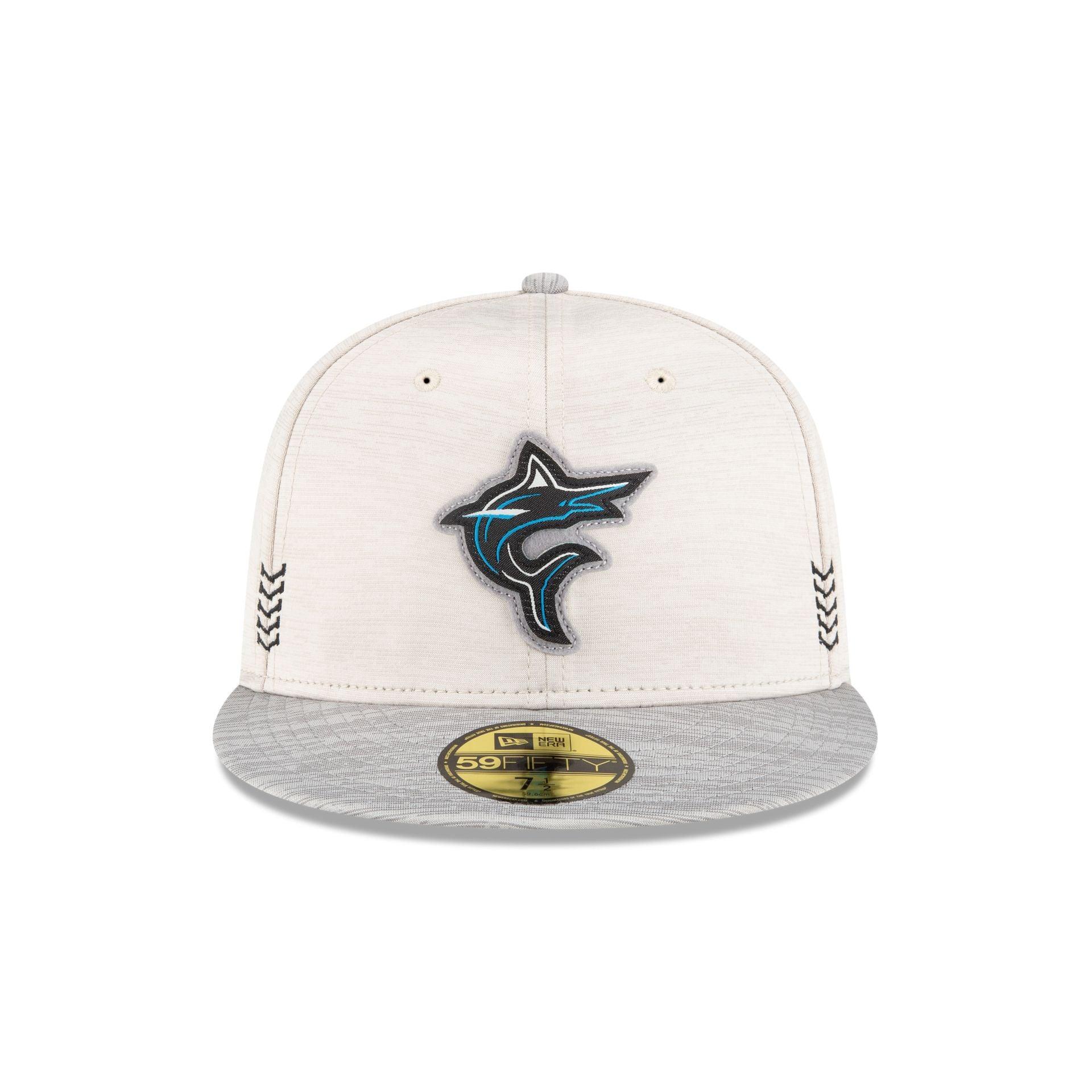 Miami Marlins 2024 Clubhouse Stone 59FIFTY Fitted Hat Male Product Image