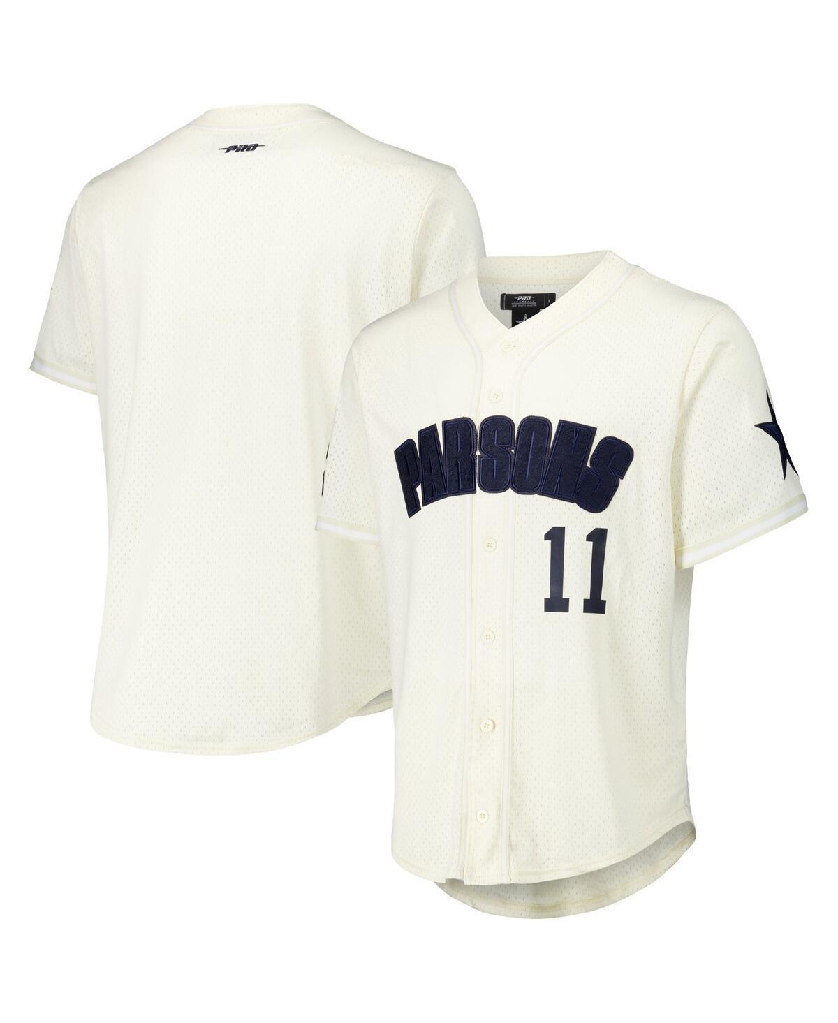 Pro Standard Mens Micah Parsons Cream Dallas Cowboys Name Number Triple Tonal Button-Up Baseball Jersey Product Image