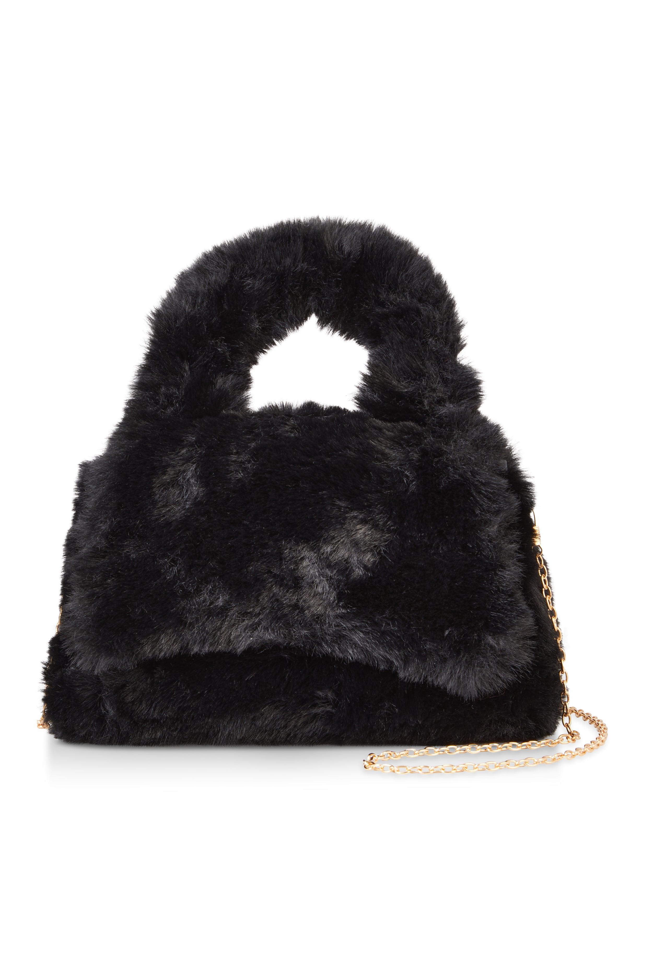 Faux Fur Convertible Handbag Female Product Image