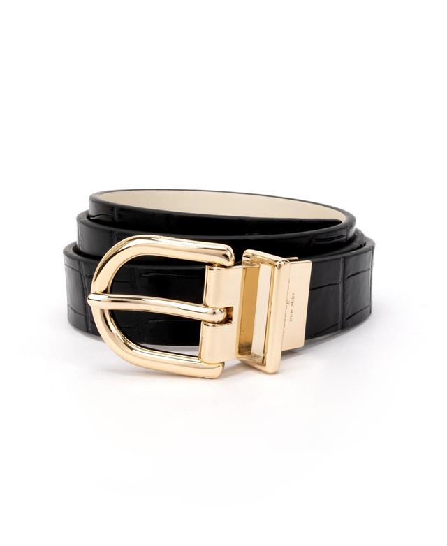 kate spade new york Womens 25mm Reversible Belt Croco to Smooth Product Image