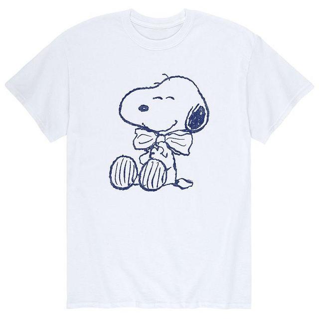 Mens Peanuts Snoopy Fancy Tee White Product Image