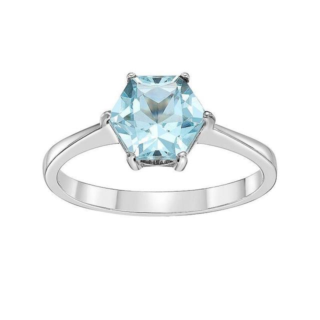 Gemminded Stirling Silver Blue Topaz Ring, Womens Sterling Product Image