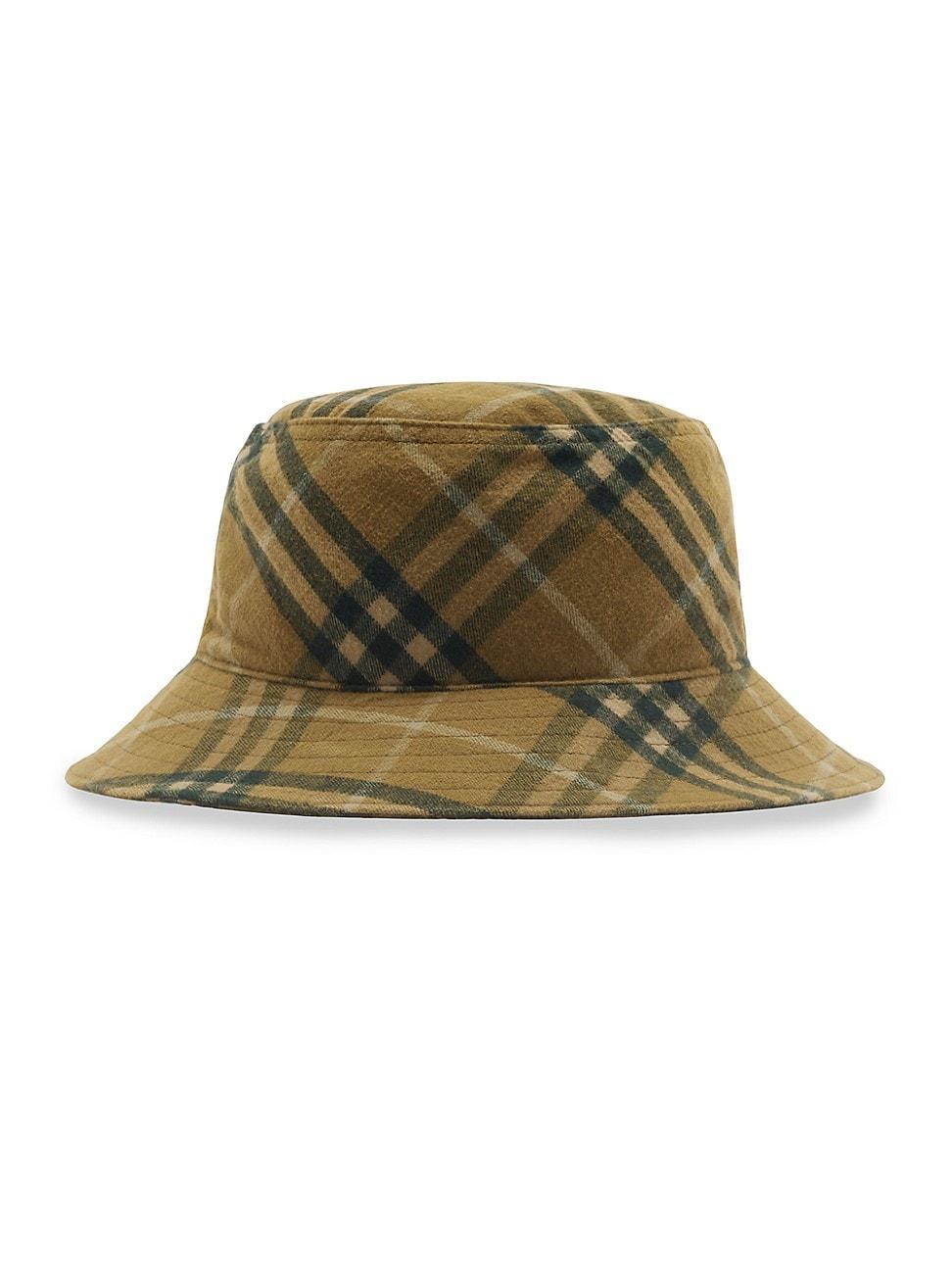 Mens Twill Check Bucket Hat Product Image