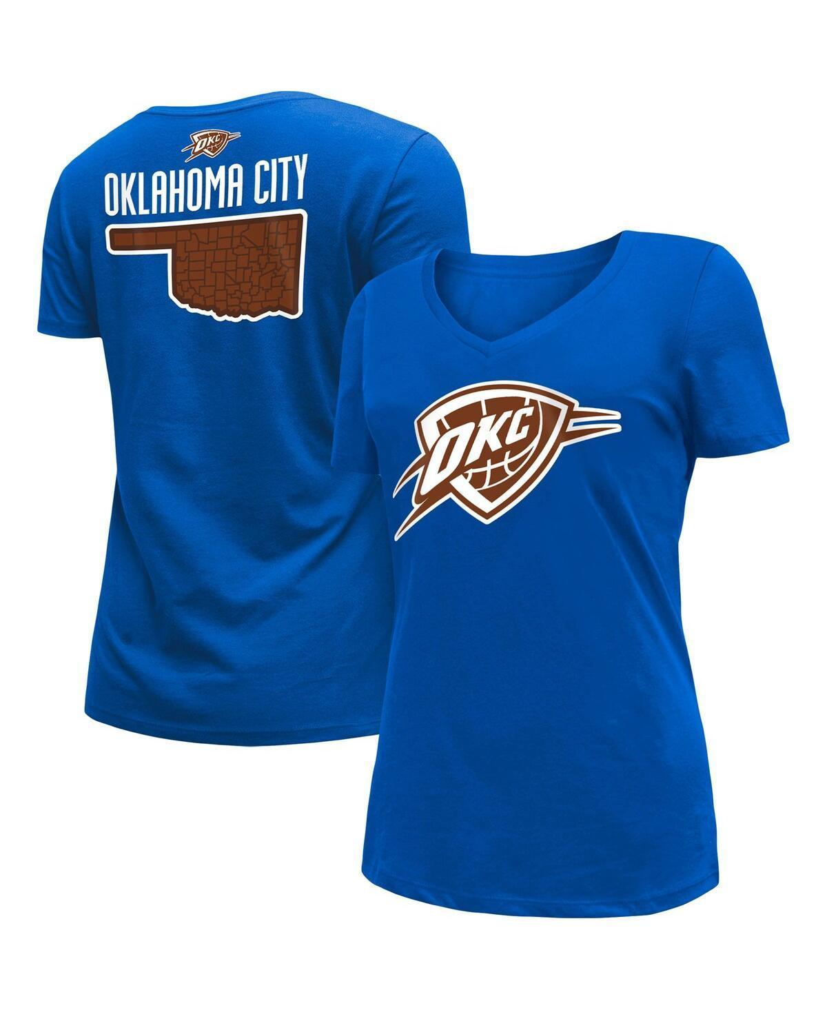 Womens New Era Blue Oklahoma City Thunder 2022/23 City Edition V-Neck T-shirt Product Image